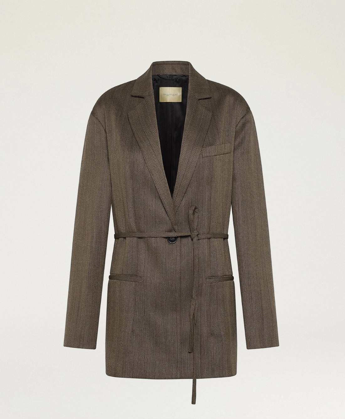 FINN JACKET IN SHETLAND GRISAILLE WOOL - TOBACCO MULTICOLOR