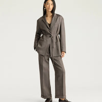 FINN JACKET IN SHETLAND GRISAILLE WOOL - TOBACCO MULTICOLOR