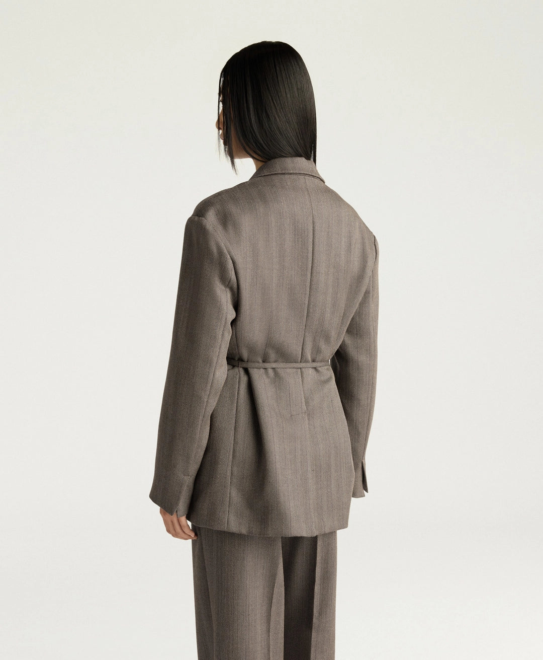 FINN JACKET IN SHETLAND GRISAILLE WOOL - TOBACCO MULTICOLOR