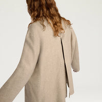 CANDY JACKET IN CHEVRON WOOL - BEIGE