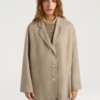 CANDY JACKET IN CHEVRON WOOL - BEIGE