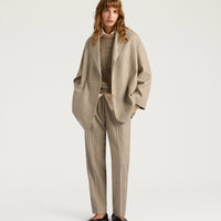 CANDY JACKET IN CHEVRON WOOL - BEIGE