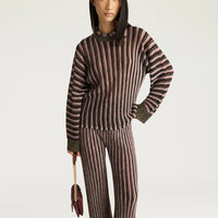 CHICORY MULTISTRIPED LUREX TOP - PINK MULTICOLOR
