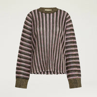 CHICORY MULTISTRIPED LUREX TOP - PINK MULTICOLOR