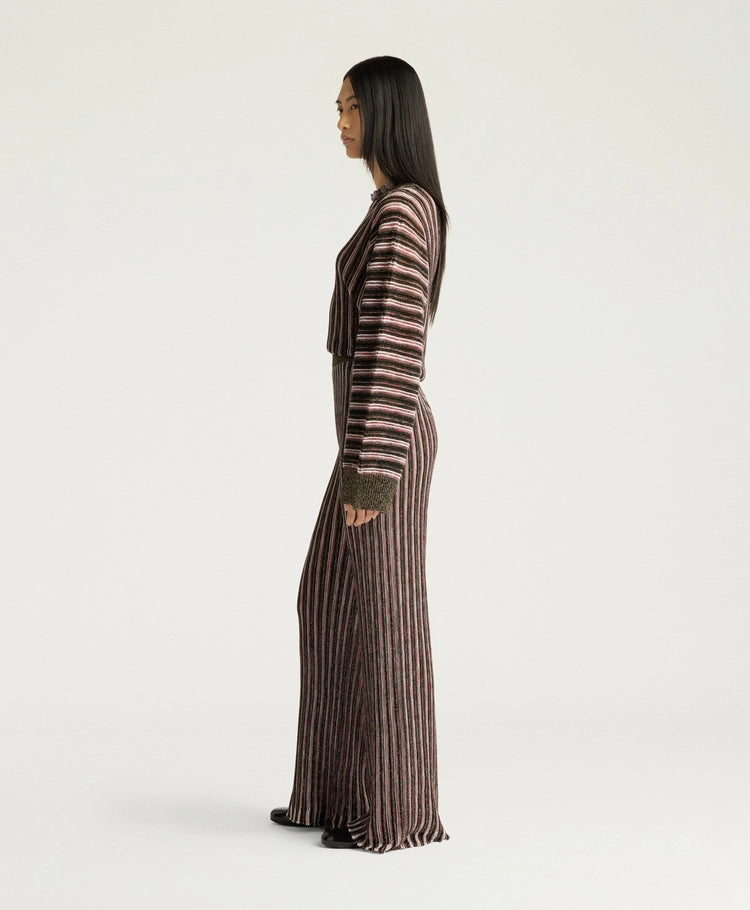 MASON MULTISTRIPED LUREX PANTS - PINK MULTICOLOR