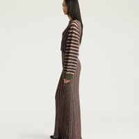 MASON MULTISTRIPED LUREX PANTS - PINK MULTICOLOR