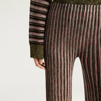 MASON MULTISTRIPED LUREX PANTS - PINK MULTICOLOR