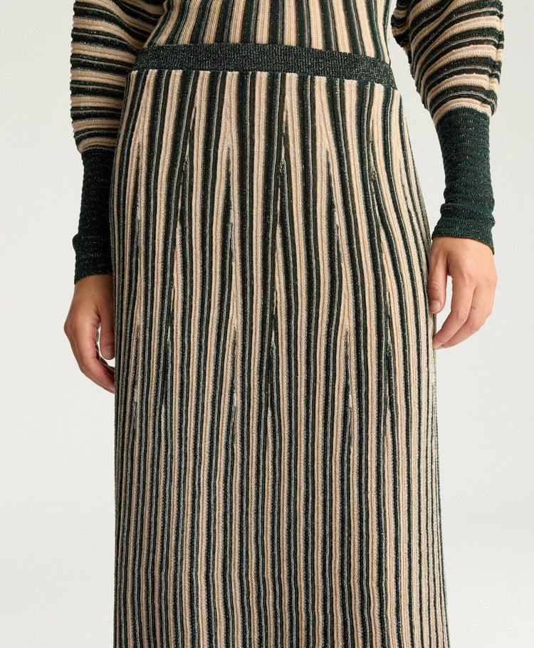 PIE MULTISTRIPED LUREX SKIRT