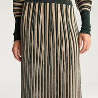 PIE MULTISTRIPED LUREX SKIRT