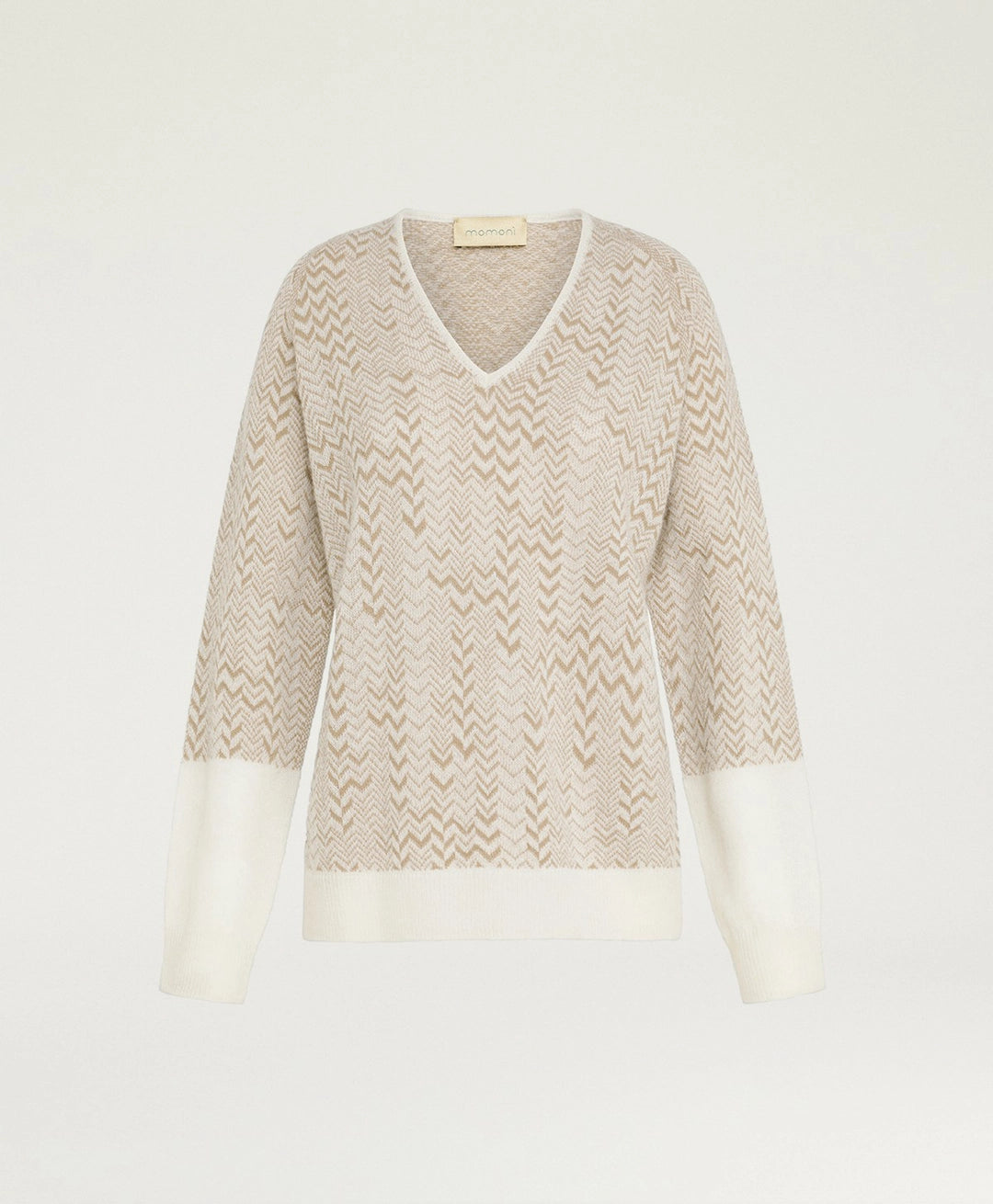 SUGAR SWEATER IN JACQUARD - CREAM/IVORY