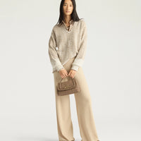 SUGAR SWEATER IN JACQUARD - CREAM/IVORY