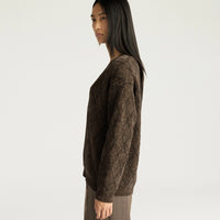ORKNEY SWEATER IN JACQUARD - BEIGE/BLACK