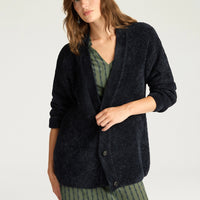 JASPER CARDIGAN IN JACQUARD - BLUE