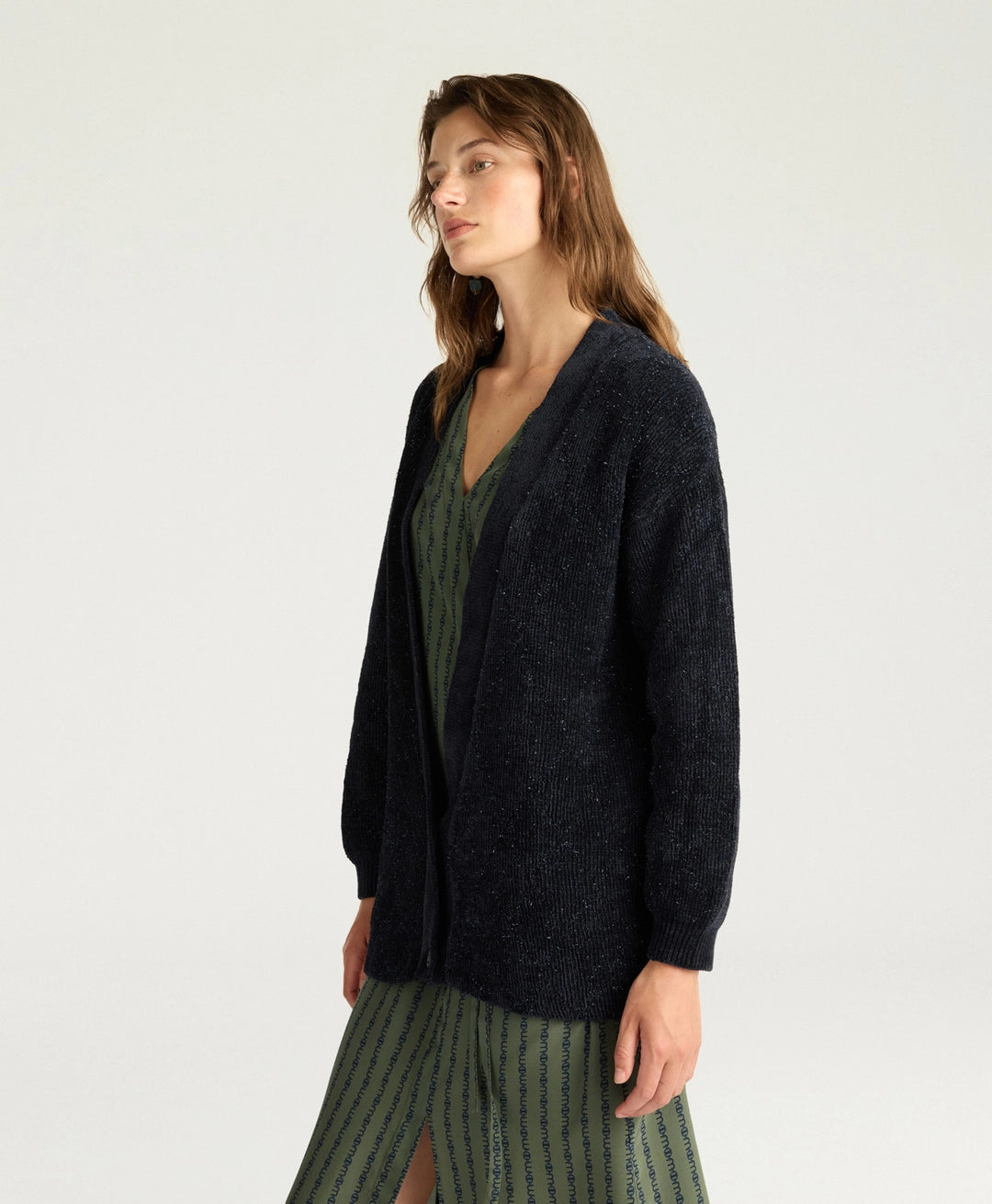 JASPER CARDIGAN IN JACQUARD - BLUE