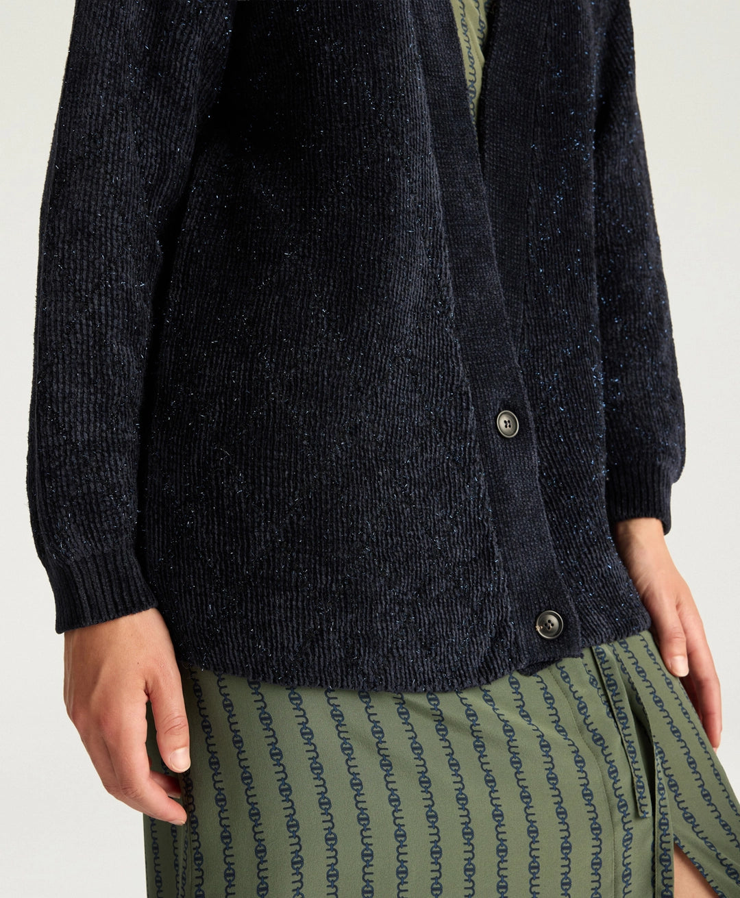 JASPER CARDIGAN IN JACQUARD - BLUE