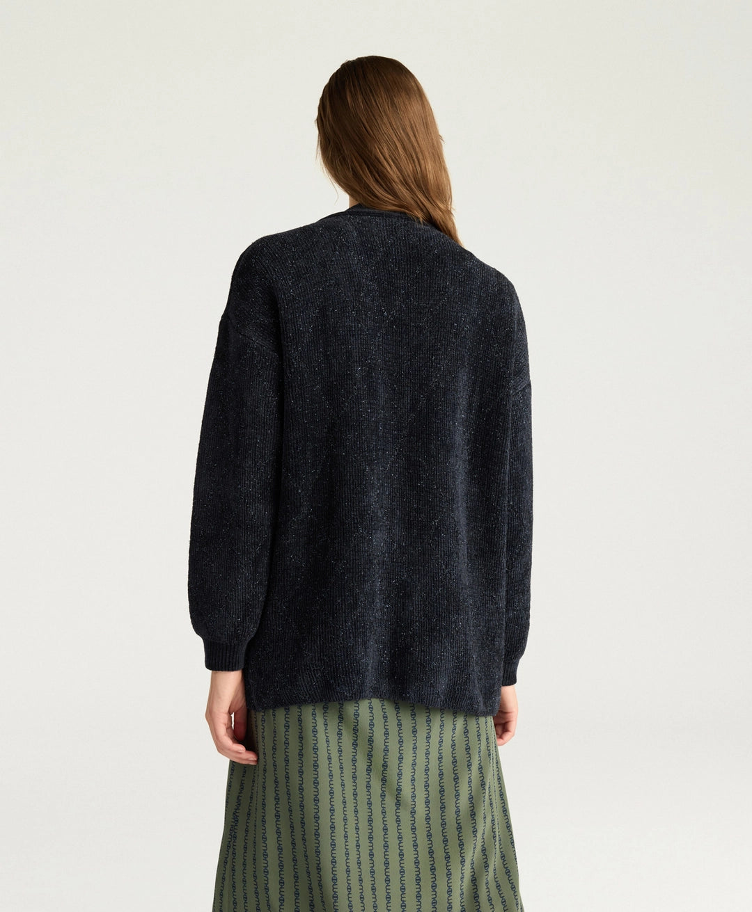 JASPER CARDIGAN IN JACQUARD - BLUE