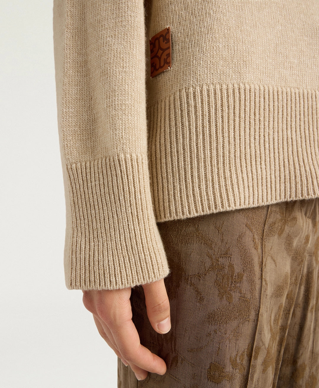 QUINCE SWEATER IN WOOL/CASHMERE - SAND