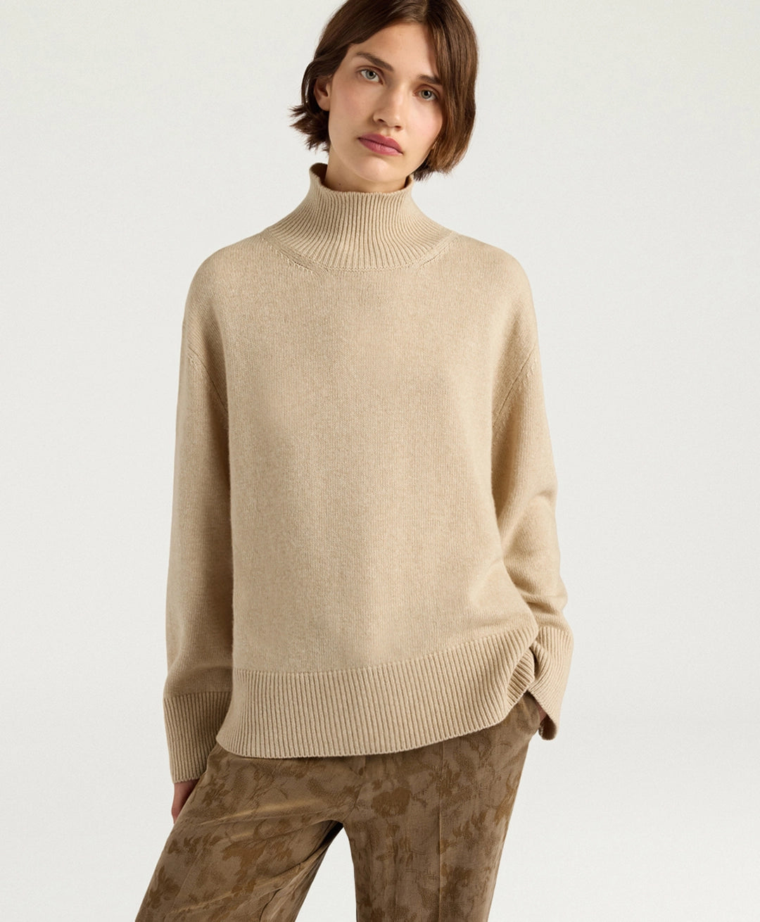 QUINCE SWEATER IN WOOL/CASHMERE - SAND