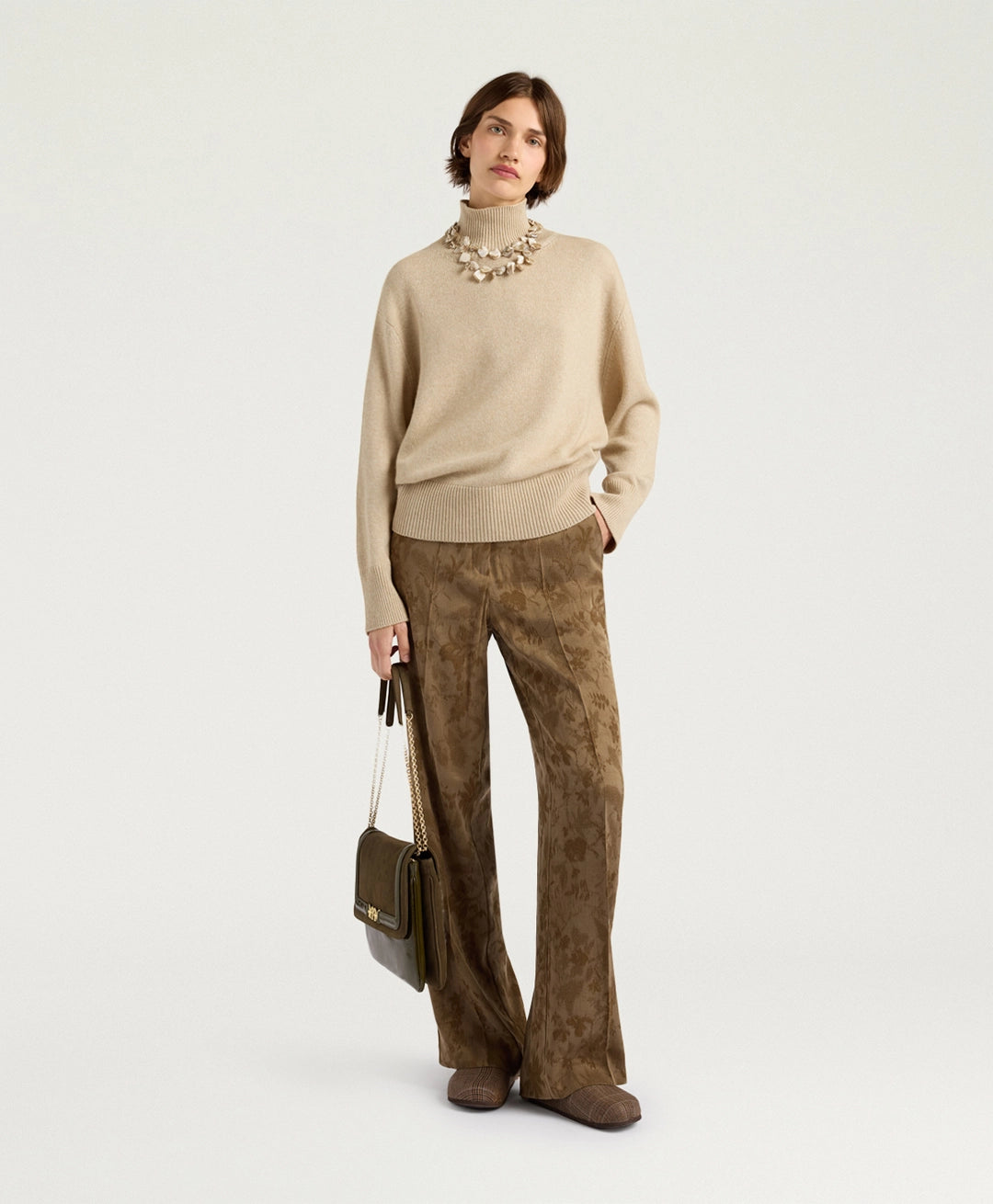 QUINCE SWEATER IN WOOL/CASHMERE - SAND