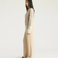 CARAMEL SWEATER IN WOOL/CASHMERE - SAND