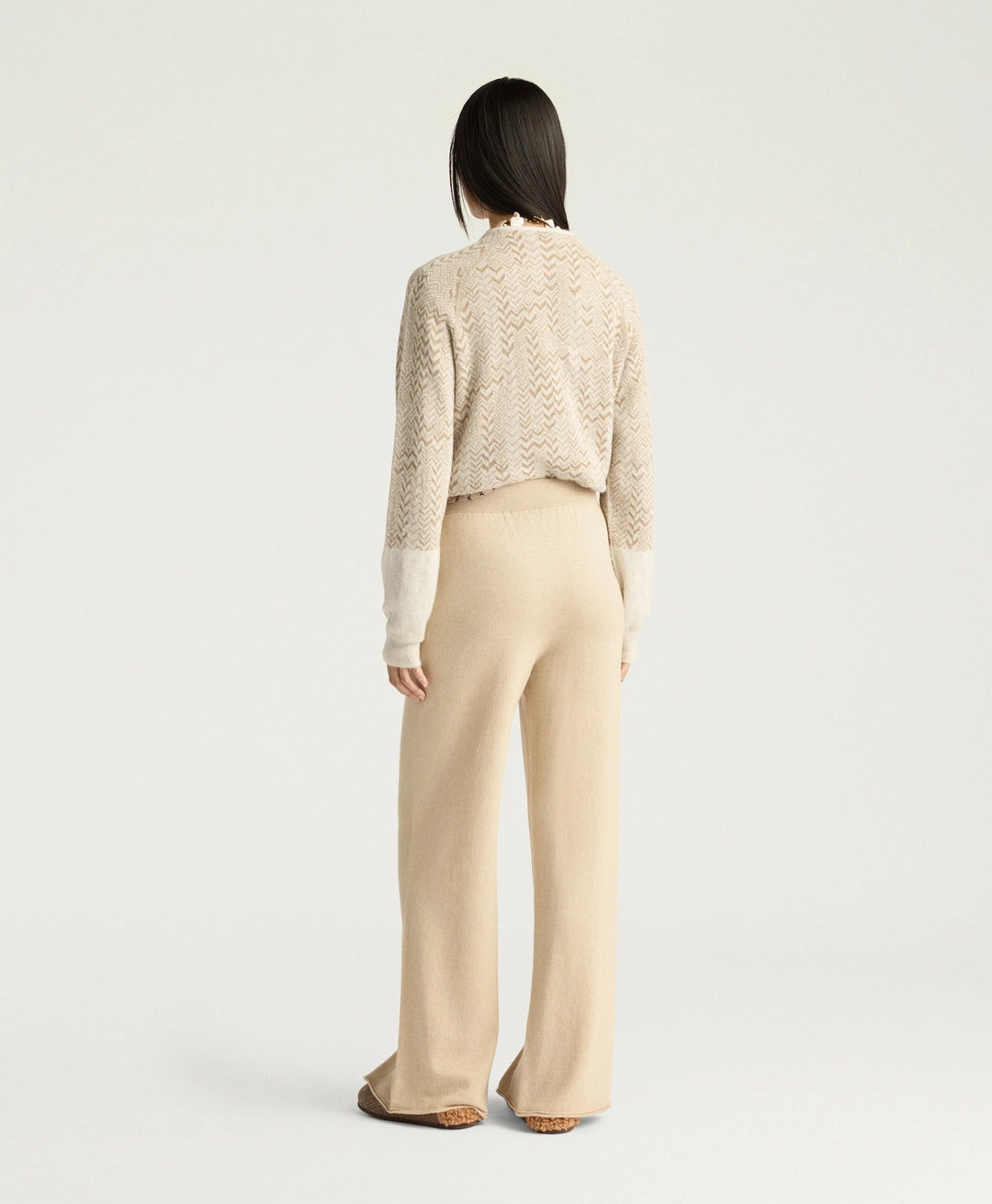 CARAMEL SWEATER IN WOOL/CASHMERE - SAND