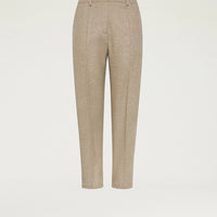 MATTHIEU PANTS IN CHEVRON WOOL - BEIGE