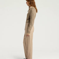 MATTHIEU PANTS IN CHEVRON WOOL - BEIGE