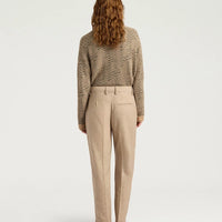 MATTHIEU PANTS IN CHEVRON WOOL - BEIGE