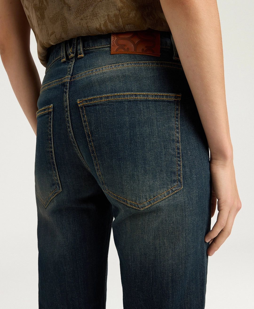 CAMDEN PANTS IN 10 OZ STONE WASHED DENIM - MUD