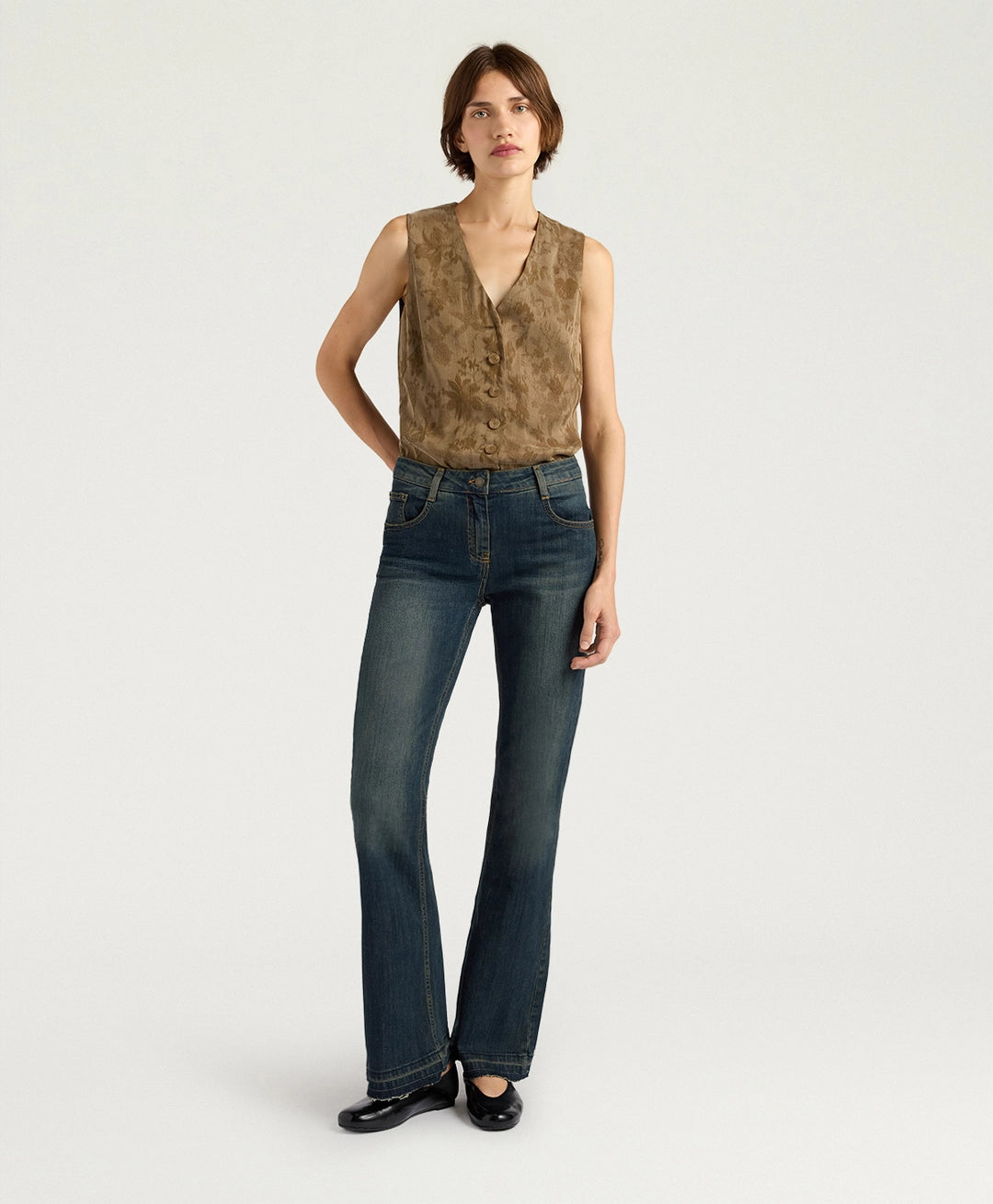 CAMDEN PANTS IN 10 OZ STONE WASHED DENIM - MUD