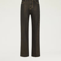 KEATS PANTS IN 10 OZ LAMINATED DENIM - GOLD