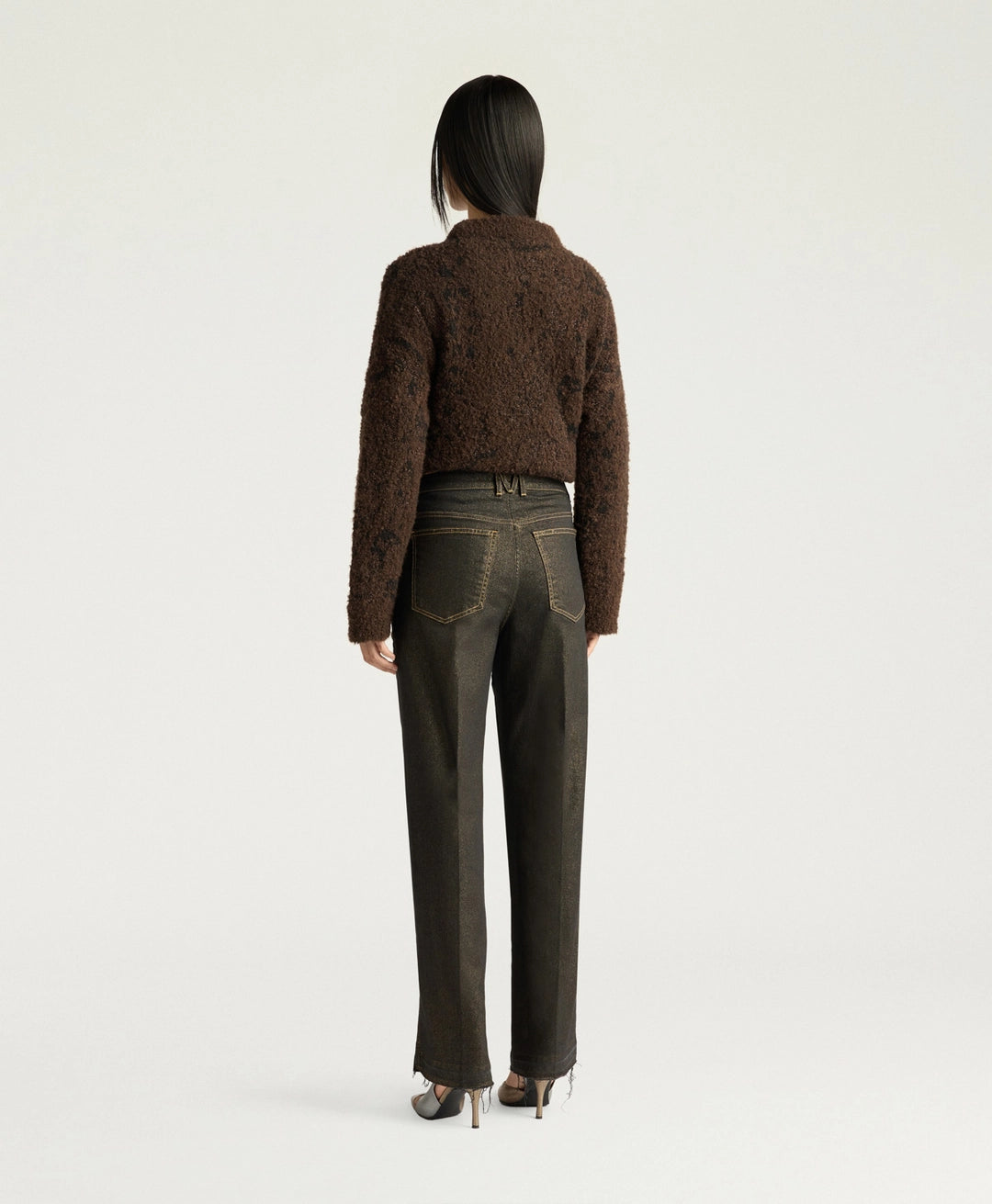 KEATS PANTS IN 10 OZ LAMINATED DENIM - GOLD