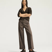ETHAN PANTS IN SHETLAND GRISAILLE WOOL - TOBACCO MULTICOLOR