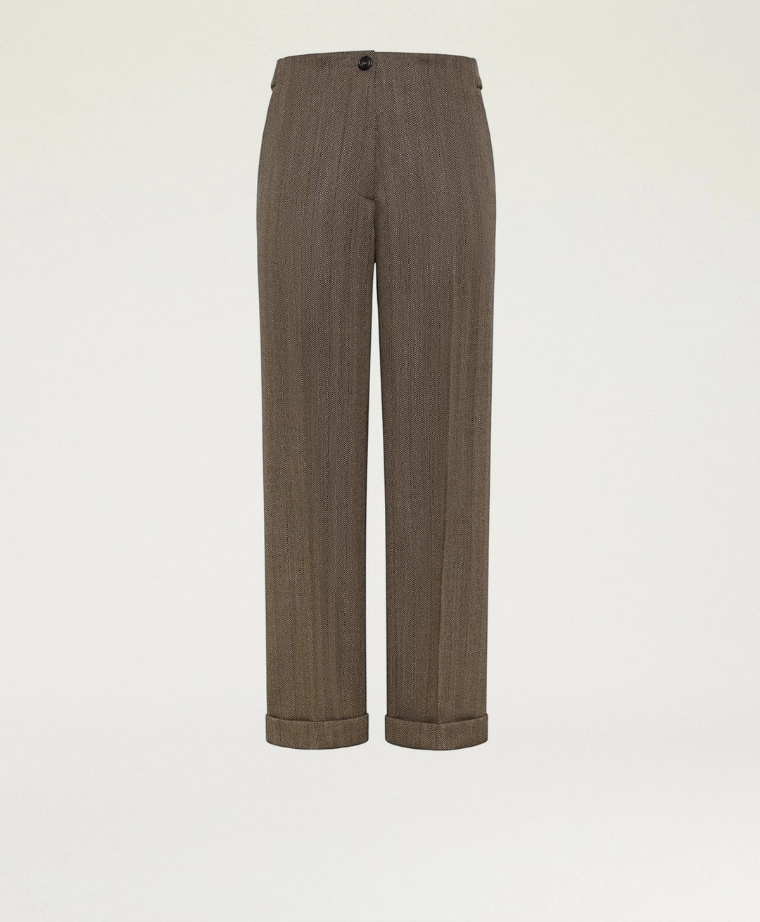 ETHAN PANTS IN SHETLAND GRISAILLE WOOL - TOBACCO MULTICOLOR