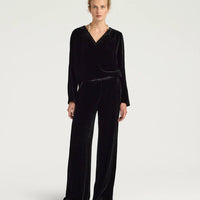 OLIVER PANTS IN SMOOTH VELVET - BLACK