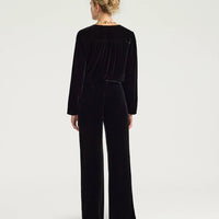 OLIVER PANTS IN SMOOTH VELVET - BLACK