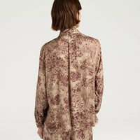 ARLES SHIRT IN PRINTED JACQUARD VISCOSE - BURGUNDY MULTICOLOR