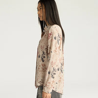 MEUDON SHIRT IN PRINTED CREPE DE CHINE - BEIGE MULTICOLOR