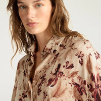 ORCHID SHIRT IN PRINTED JACQUARD VISCOSE - BORDEAUX MULTICOLOR