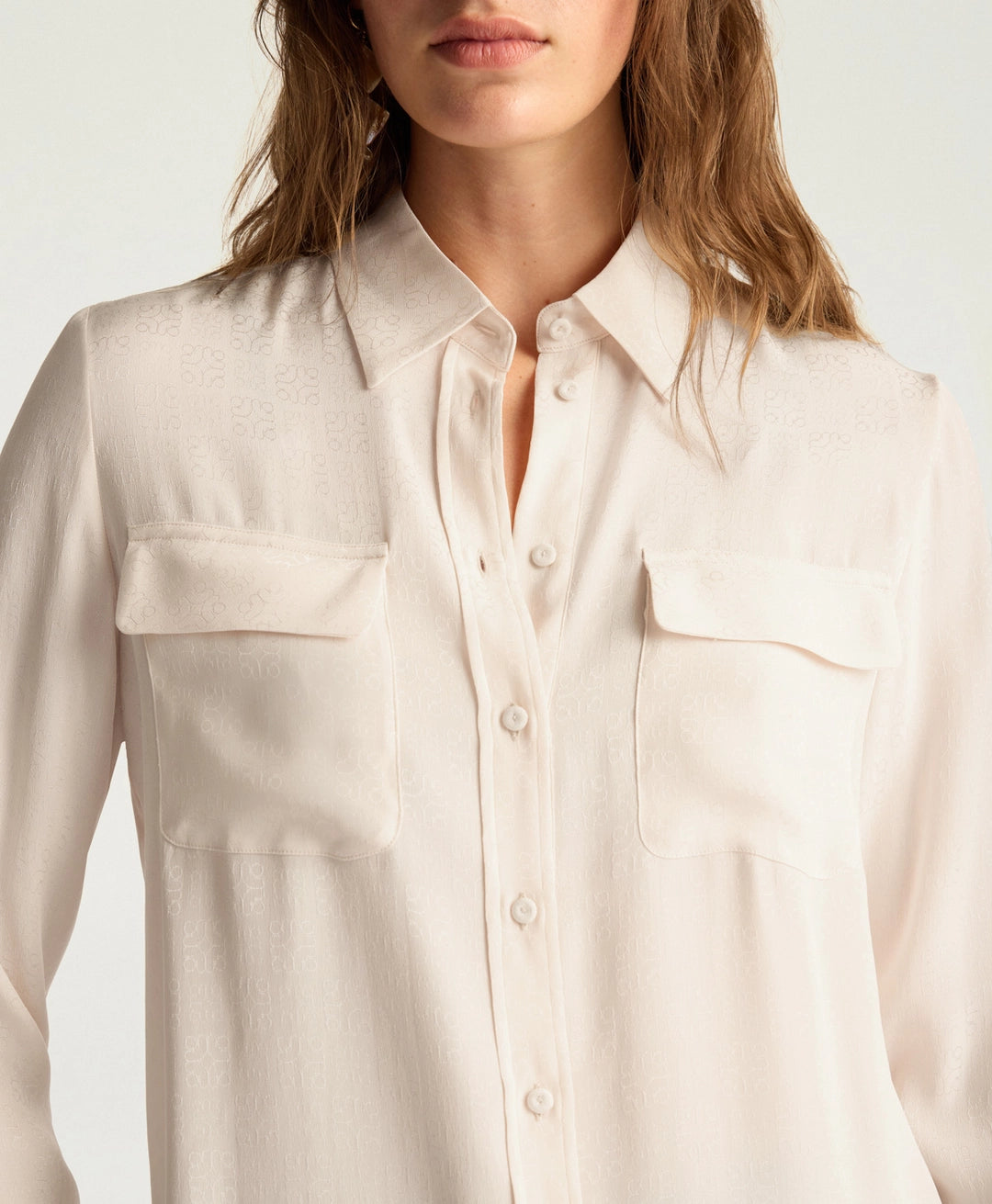 ELIAS SHIRT IN ACETATE/SILK JACQUARD - LIGHT PINK
