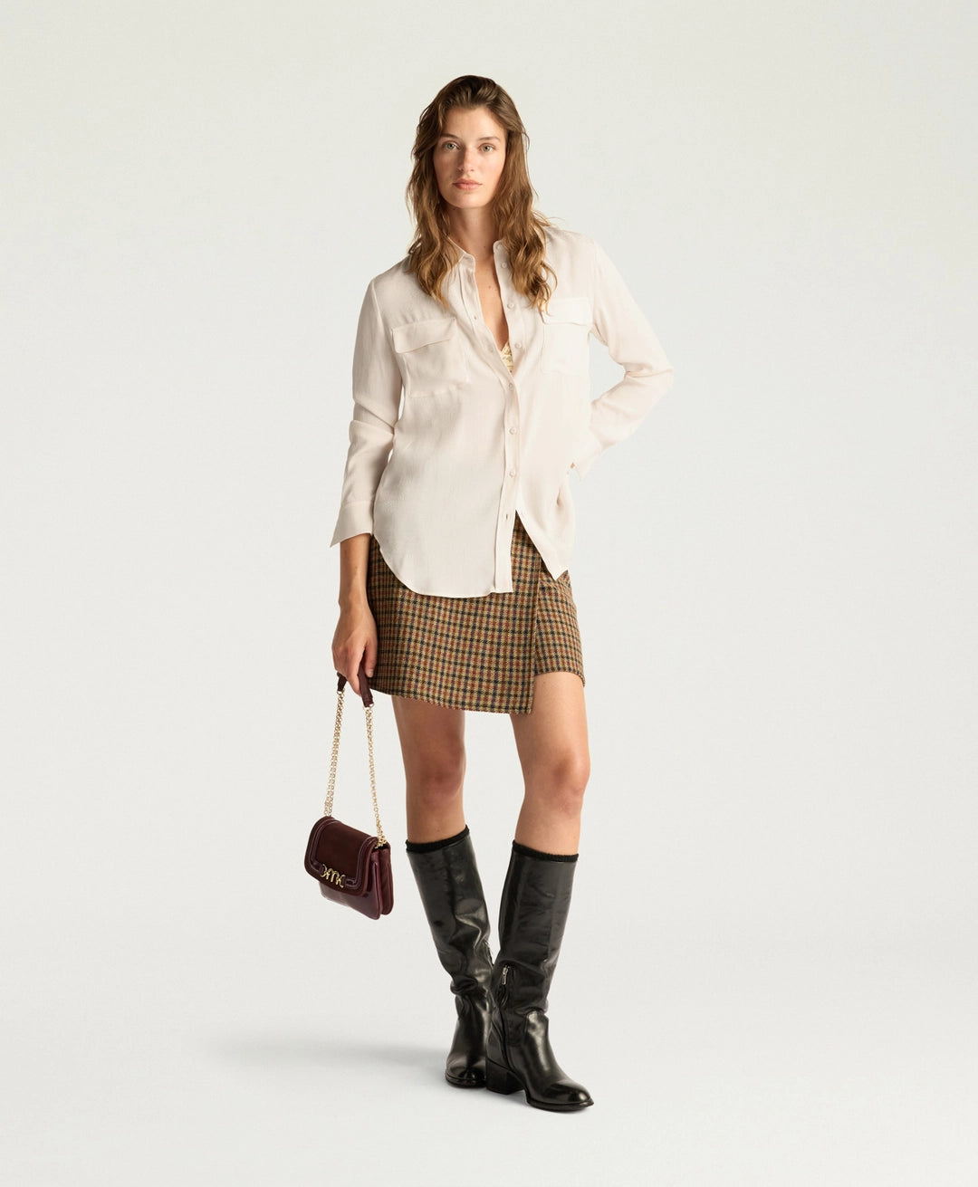 ELIAS SHIRT IN ACETATE/SILK JACQUARD - LIGHT PINK