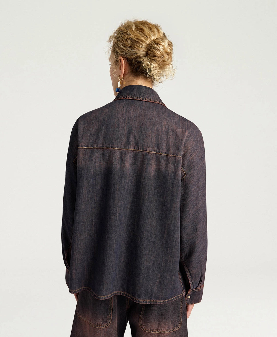 SAMUEL SHIRT: STONE WASHED DENIM