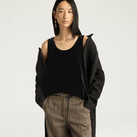 REMY TOP IN SMOOTH VELVET - BLACK