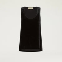REMY TOP IN SMOOTH VELVET - BLACK