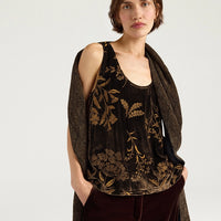 REMY TOP IN EMBROIDERED VELVET
