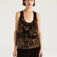 REMY TOP IN EMBROIDERED VELVET