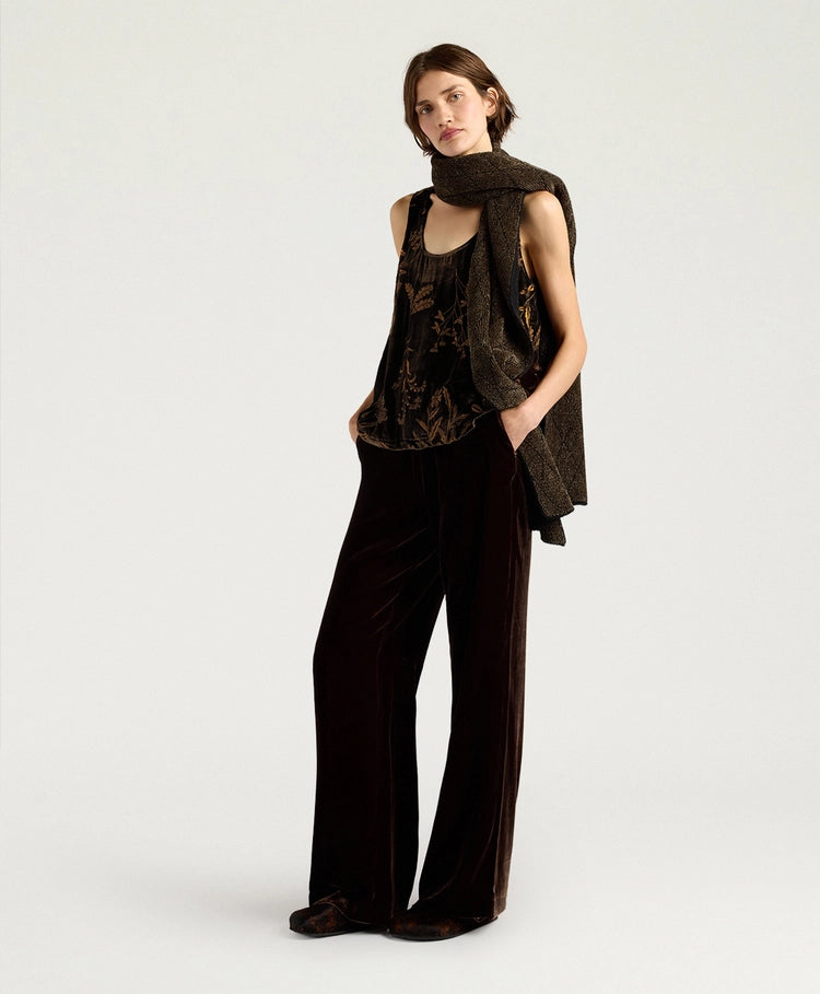 REMY TOP IN EMBROIDERED VELVET