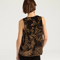 REMY TOP IN EMBROIDERED VELVET