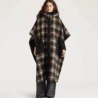 DICKENS COAT IN DOUBLE-FACE WOOL - GREEN MULTICOLOR