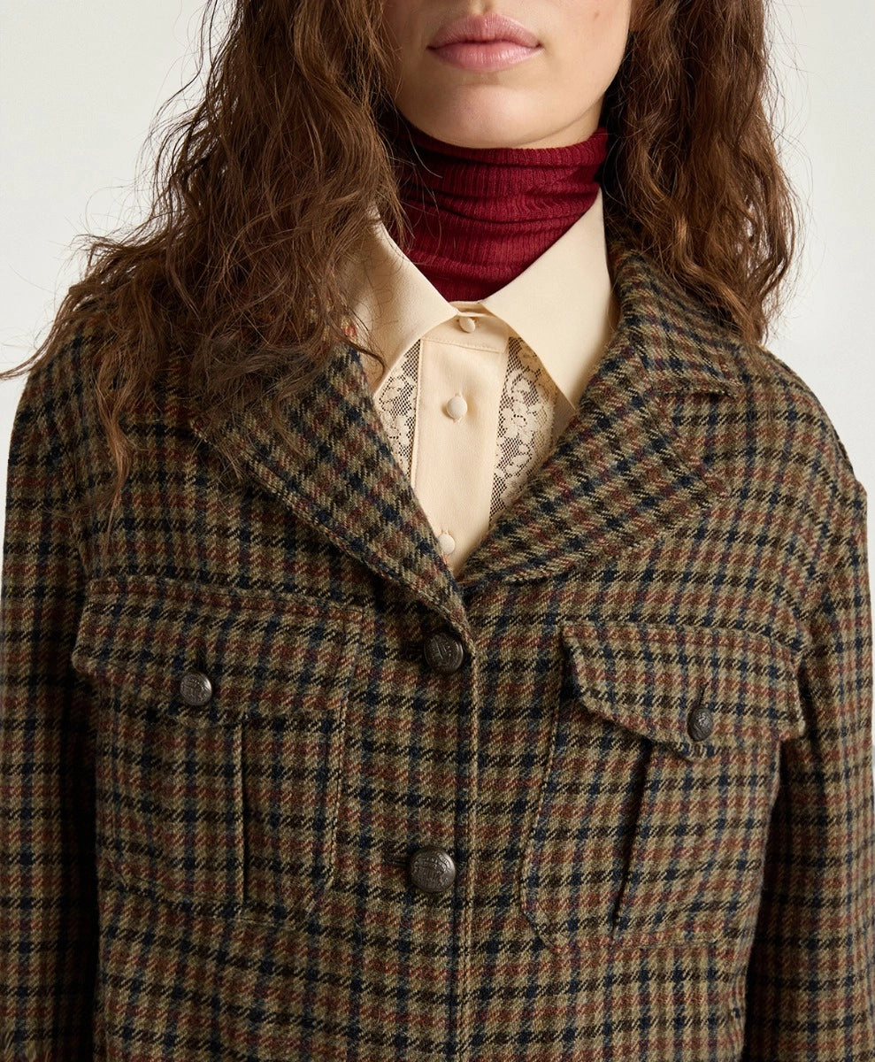 CIDER COAT IN CHECK WOOL - MULTICOLOR